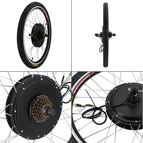 Kit de conversión para bicicleta eléctrica de 26 pulgadas, 48 V, 1000 W, motor de buje para bicicleta, bicicleta eléctrica, kit de conversión (rueda trasera)