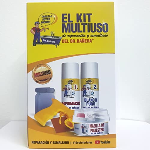 Kit de reparación y esmaltado de bañeras y platos de ducha, pintura para azulejos y sanitarios, esmalte para baño