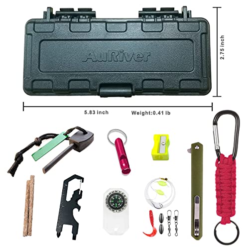 Kit de Supervivencia, 10 en 1 Multifuncional de Emergencia Kit Supervivencia, Regalos Ideales de Navidad y cumpleaños para Hombres para Viajar Caminar Acampar al Aire