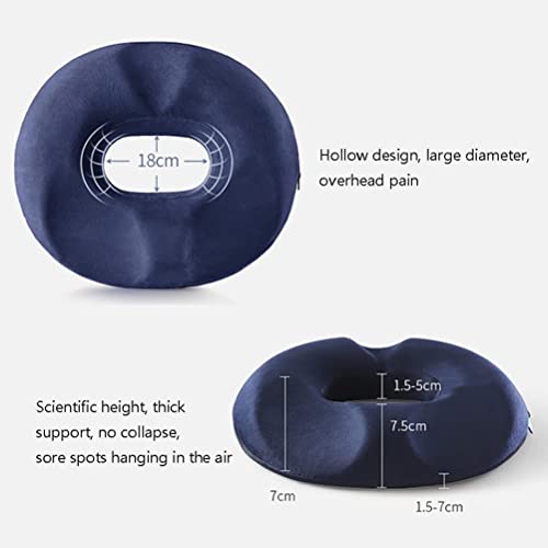 KIUY Cojín de Espuma viscoelástica para Asiento en Forma de rosquilla, para el Dolor del cóccix y Soporte para la Parte Inferior de la Espalda para el hogar, la Oficina