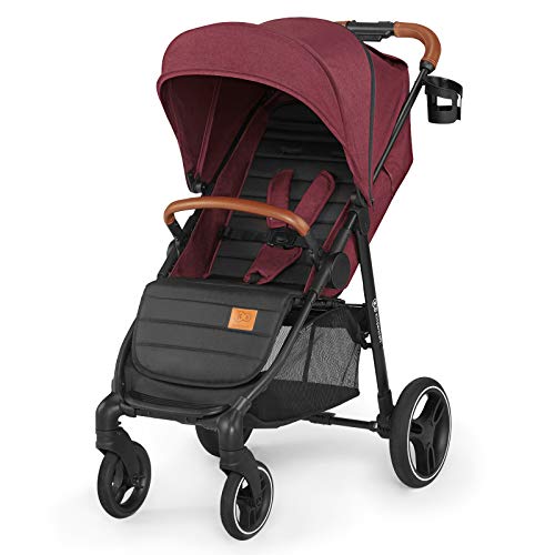 kk Kinderkraft Silla de Paseo GRANDE LX, Impermeable, Plegable, Hasta 3 Años, Burdeos