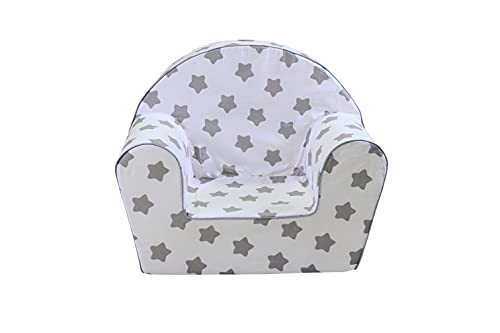 KNORRTOYS.COM Knorrtoys 68344-Kindersessel-Stars Grey Sillón Infantil, Gris Estrellas