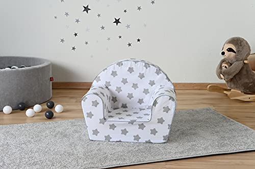 KNORRTOYS.COM Knorrtoys 68344-Kindersessel-Stars Grey Sillón Infantil, Gris Estrellas