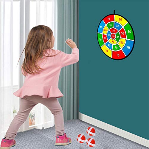 Kohyum Diana para niños con 8 pelotas de velcro para niños y grandes, juego de diana para interior y exterior, juego de dardos blandos (aprox. 14,17 pulgadas)