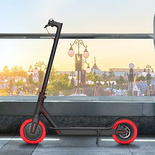 Konesky Neumático para Patinete Electrico, Reforma de DIY 10 Pulgadas Ruedas de Reemplazo Antideslizamiento Scooter Eléctrico Compatible con Xiaomi M365 (2 Pieces Rojo)