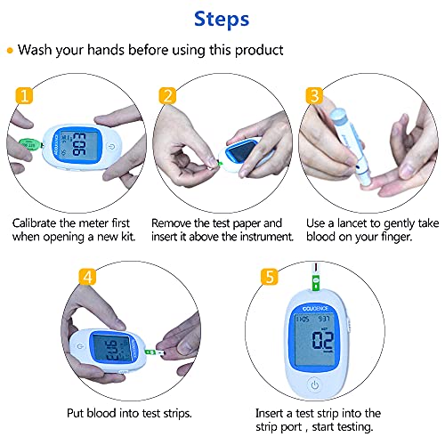 KONMED Sistema de medidor de glucosa en sangre de ácido úrico de cetona en sangre (GOD o GDH) preciso Dispositivo de control de gota de diabetes Reemplace las tiras reactivas (medidor de monitor)