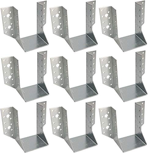 KOTARBAU® Juego de 10 soportes de vigas tipo A, 80 mm, conectores para vigas de madera, conectores para construcción exterior