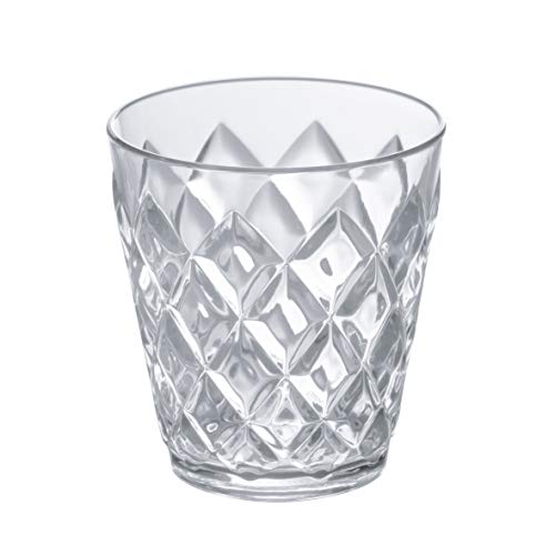 Koziol Crystal S - Vaso de plástico pequeño, 200 ml, Efecto Cristal, Color Transparente