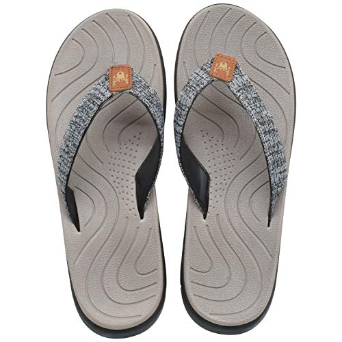 KuaiLu Chanclas Mujer Verano Playa Piscina Comodas Piel Sandalias Planas Caminar Ortopedicas Zapatos