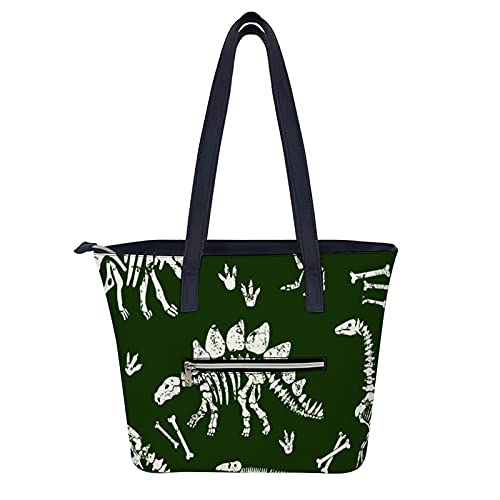 KUKUKA Bolso De Hombro Huesos De Dinosaurio Bolso De Mano De Cuero Para Mujer