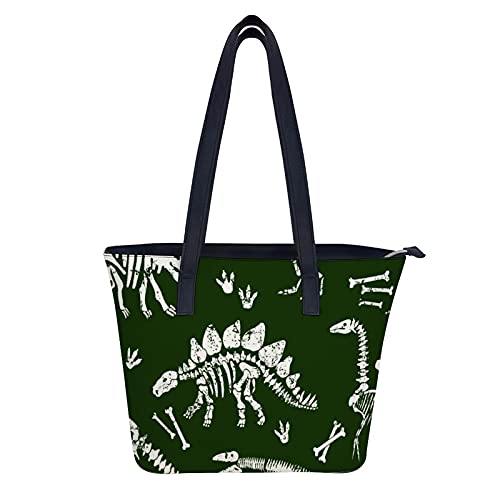 KUKUKA Bolso De Hombro Huesos De Dinosaurio Bolso De Mano De Cuero Para Mujer