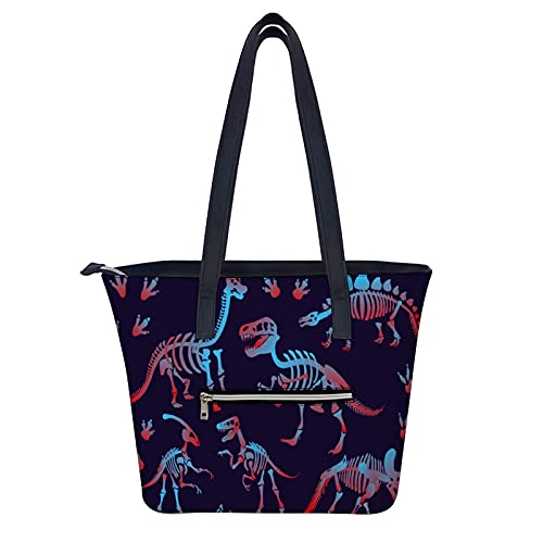 KUKUKA Bolso De Hombro Huesos De Dinosaurio Bolso De Mano De Cuero Para Mujer