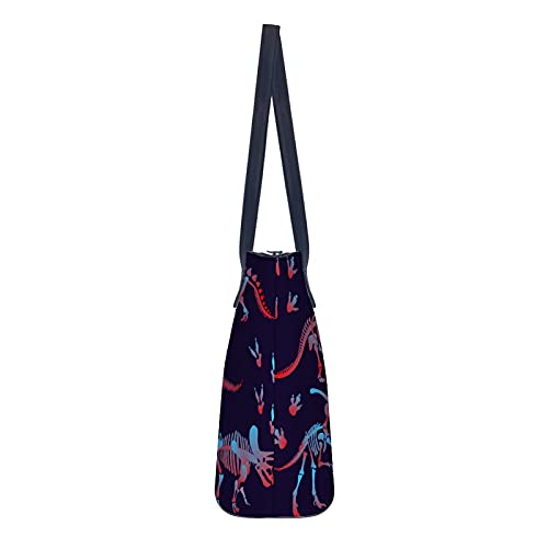 KUKUKA Bolso De Hombro Huesos De Dinosaurio Bolso De Mano De Cuero Para Mujer