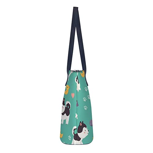 KUKUKA Bolso De Hombro Huesos De Gato De Dibujos Animados Bolso De Mano De Cuero Para Mujer