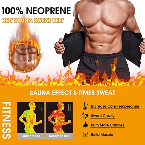 KUMAYES Fajas Reductoras adelgazantes Hombre Faja Lumbar Abdominal Cinturón Neopreno Sauna para Fitness Deporte