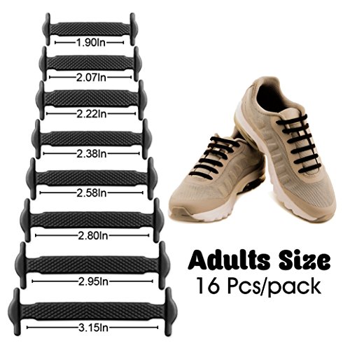 KUYiA Sin Corbata Cordones de Zapatos, Impermeables de Silicona Niños y Adultos Cordones Elásticos, Caminar Atlético Correr Deportivo Moda Planos Shoe Laces para Zapatillas Casuales Tablero Boots