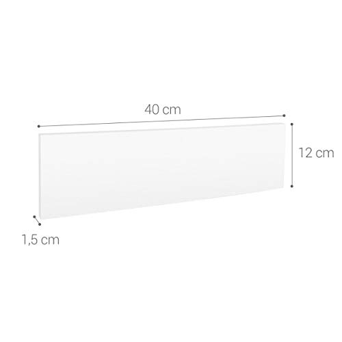 kwmobile Parachoques para Garaje - 2X Protector de Pared Esquina y columnas de Parking - Protectores paragolpes de Espuma - 40 x 12 x 1.5 CM Blanco