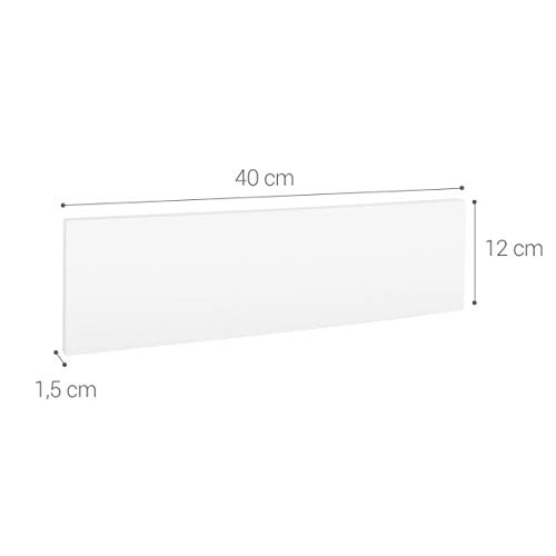 kwmobile Parachoques para Garaje - 4X Protector de Pared Esquina y columnas de Parking - Protectores paragolpes de Espuma - 40 x 12 x 1.5 CM Blanco