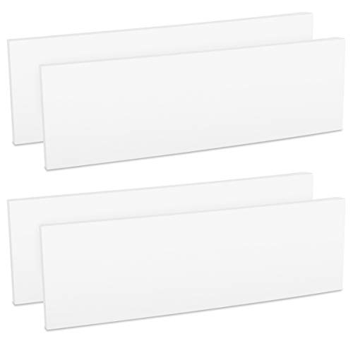 kwmobile Parachoques para Garaje - 4X Protector de Pared Esquina y columnas de Parking - Protectores paragolpes de Espuma - 40 x 12 x 1.5 CM Blanco