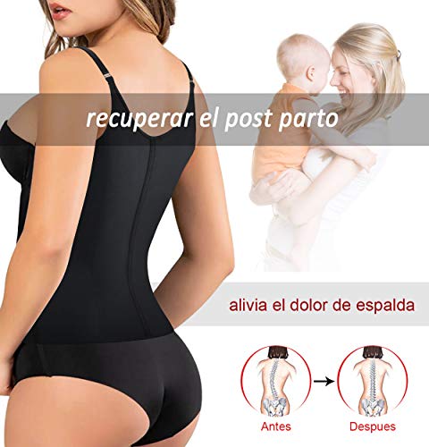 LaLaAreal Fajas Reductoras Corset de Alta Cinturón Mujer para Fitness Corsé Cintura Deporte Waist Trainer Camiseta Cremallera