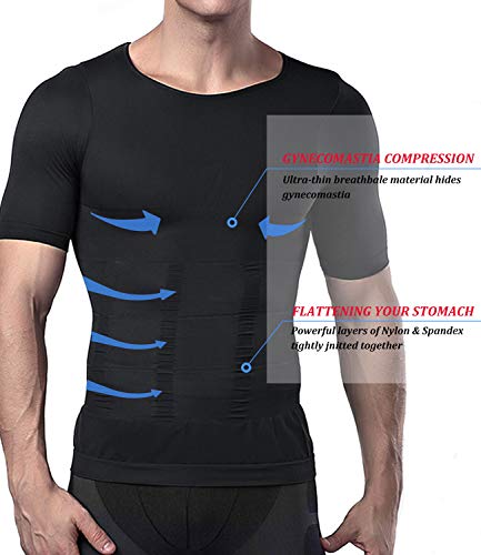 LaLaAreal Hombres Body Shaper Chaleco Reductor Adelgazantes Camisa De Compresión Pecho Abs Abdomen Slim Tank Top Camiseta Corsés Deportivos