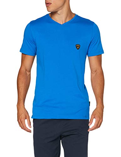 Lamborghini Automobili B3XVB7AI30260 Camiseta DE Coche Esencial Lamborghini con Cuello EN V, Bianco Ottico, XXL para Hombre