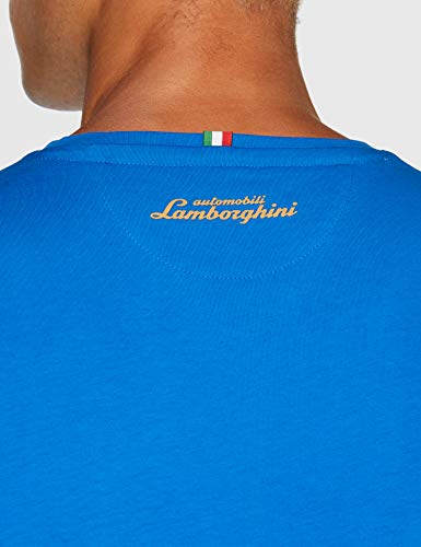 Lamborghini Automobili B3XVB7AI30260 Camiseta DE Coche Esencial Lamborghini con Cuello EN V, Bianco Ottico, XXL para Hombre