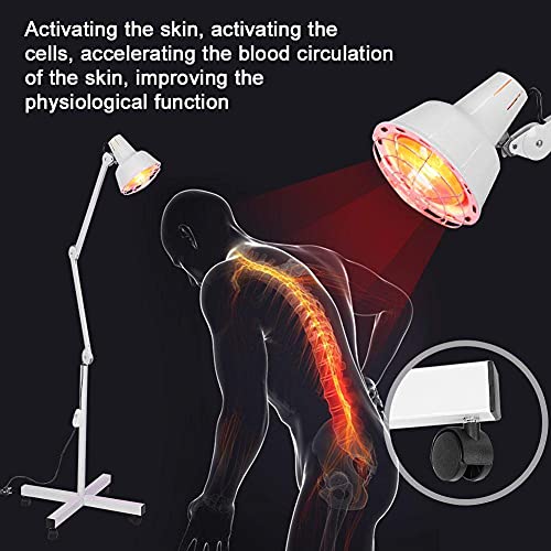 Lámpara infrarroja con lámpara térmica de infrarrojos, lámpara de calor para masaje y fisioterapia, para termoterapia, alivio rápido para dolores musculares, contracturas musculares.