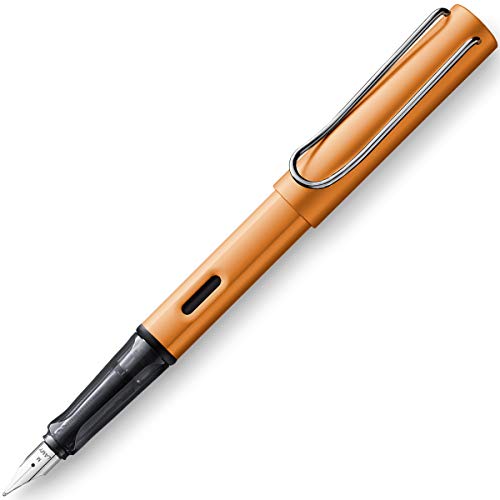 LAMY 1233453 AL-star 27 - Pluma estilográfica de aluminio en color bronce con mango transparente y muelle de acero, grosor M