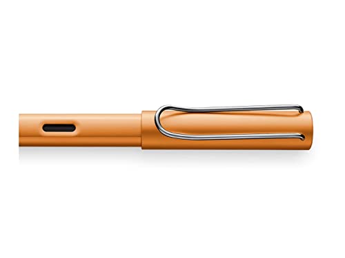 LAMY 1233453 AL-star 27 - Pluma estilográfica de aluminio en color bronce con mango transparente y muelle de acero, grosor M