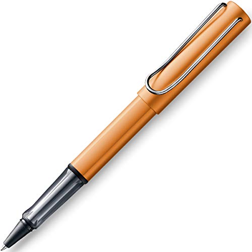 Lamy 1233456 AL-star 327 - Bolígrafo de punta redonda de aluminio en color bronce con agarre transparente y clip de metal cromado, trazo M