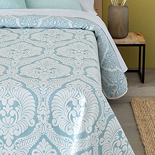 Lanovenanube Colcha Capa Merida - Cama 105 cm - Color Turquesa