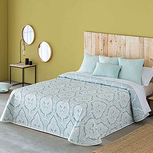 Lanovenanube Colcha Capa Merida - Cama 105 cm - Color Turquesa