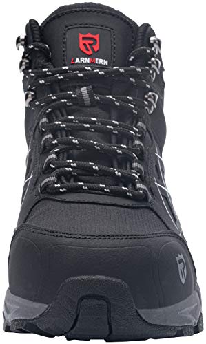 LARNMERN Zapatos Seguridad con Punta de Acero Hombre Mujer Zapatillas Seguridad Botas Ligeras SP1 S3, 49 EU Negro