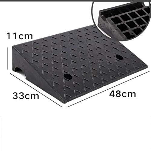 Las rampas de Goma Pesada, almacenaje ocasion rampas de Carga Fuerte Capacidad portante Rampas Negro Antideslizante Curb (Size : 48 * 33 * 11CM)