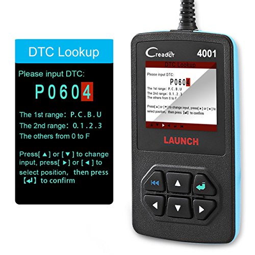 LAUNCH Cr4001 CReader CR 4001 Lector códigos OBD2, escáner Completo OBDII/EOBD, diagnóstico automático con Sensor de O2 y Prueba de Monitor a Bordo