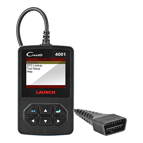 LAUNCH Cr4001 CReader CR 4001 Lector códigos OBD2, escáner Completo OBDII/EOBD, diagnóstico automático con Sensor de O2 y Prueba de Monitor a Bordo