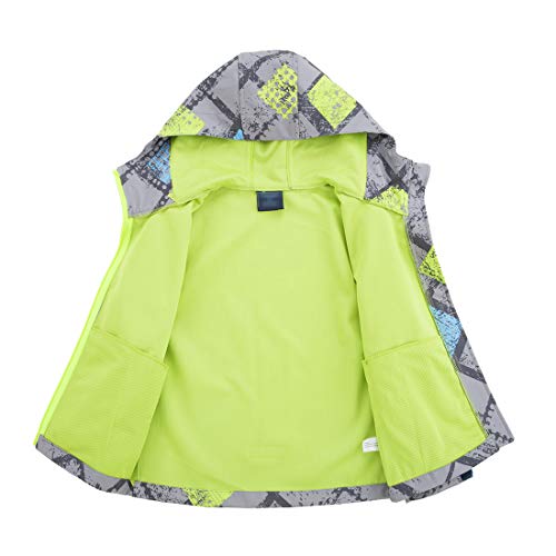 LAUSONS Chubasquero Niño con Forro Polar - Chaqueta Softshell Niño Impermeable Tamaño L / 7-8 años