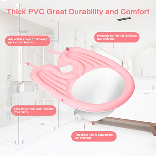 Lavabo inflable Victop Lavabo para lavar el cabello Lavabo móvil en cabecera y en la cama para ancianos, embarazadas, discapacitadas, Fregadero ligero con bomba de aire y drenaje