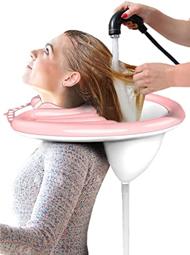 Lavabo inflable Victop Lavabo para lavar el cabello Lavabo móvil en cabecera y en la cama para ancianos, embarazadas, discapacitadas, Fregadero ligero con bomba de aire y drenaje