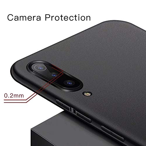 LAYJOY Funda Xiaomi Mi 9 SE, Ligera Carcasa Silicona Suave TPU Gel Bumper Case de Protectora [Antideslizante] [Anti-Golpes] Cover Caso para Xiaomi Mi 9 SE (2019) 5,97 Pulgadas -Negro