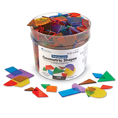 Learning Resources- Cubo de Formas geométricas translúcidas, Color (LER1766)