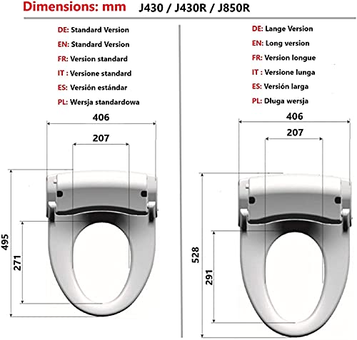 LEEVENTUS J430R – Versión estándar – Nuevo modelo – Accesorio de ducha de alta calidad fabricado en Corea – Cuidado íntimo eléctrico bidet ducha inodoro japonés bidet