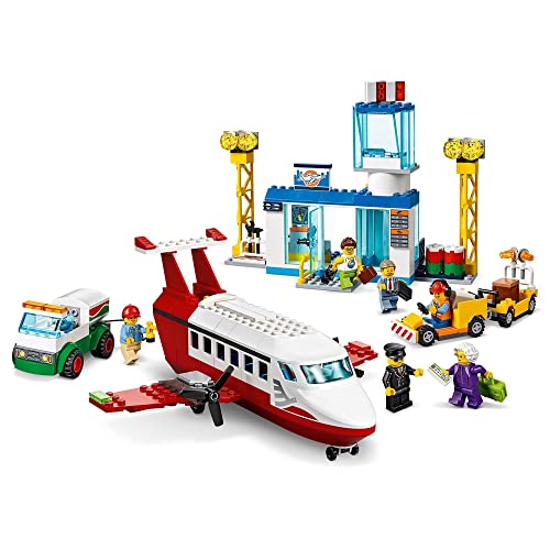 LEGO 60261 City Aeropuerto Central, Juguete con Avión y Camión, Regalo de Cumpleaños y Navidad para Niños y Niñas 4 Años