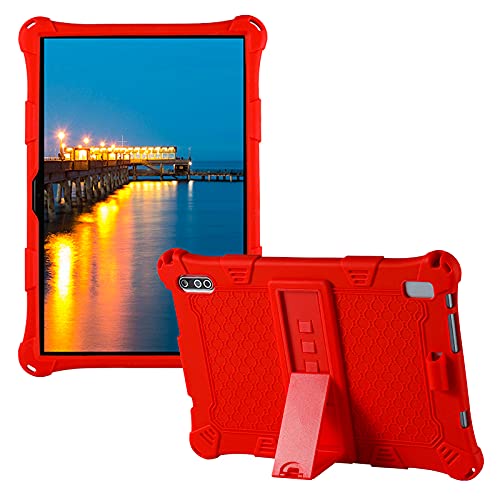 LEHEE Funda para ZONMAI MX2 Tablet 10.1 Pulgada, Silicona Skin Soporte Cubierta a Suaves para niños de Peso liviano Funda para ZONMAI MX2 Tablet 10.1 Pulgada, Rojo