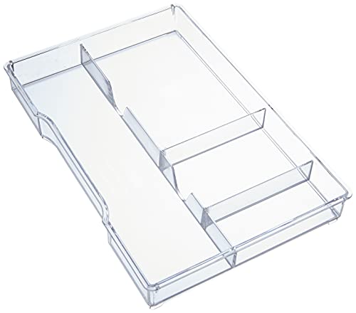 Leitz 52150002 - Bandeja organizadora para bucs de cajones Plus y WOW, 4 compartimentos, Transparente, Poliestireno