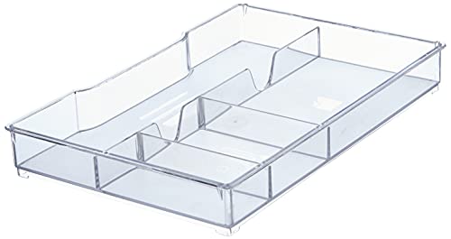 Leitz 52150002 - Bandeja organizadora para bucs de cajones Plus y WOW, 4 compartimentos, Transparente, Poliestireno