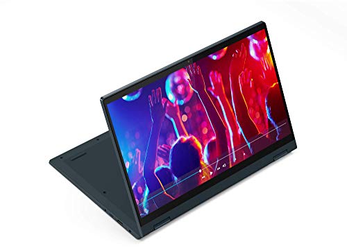 Lenovo IdeaPad Flex 5 - Portátil táctil Convertible 14" FullHD (AMD Ryzen 5-5500U, 8GB RAM, 512GB SSD, AMD Radeon Graphics, Windows 10 en modo S), Color Azul - Teclado QWERTY Español