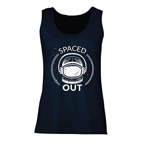 lepni.me Camisetas sin Mangas para Mujer Un Divertido Regalo para los Amantes de la astronomía de los astronautas. (Medium Azul Multicolor)