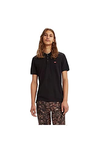 Levi's Housemark Polo Camiseta de Manga Corta, Mineral Black, M para Hombre